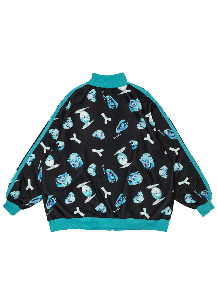 Hatsune Miku Forever Black Mint Jersey Oversized Jacket