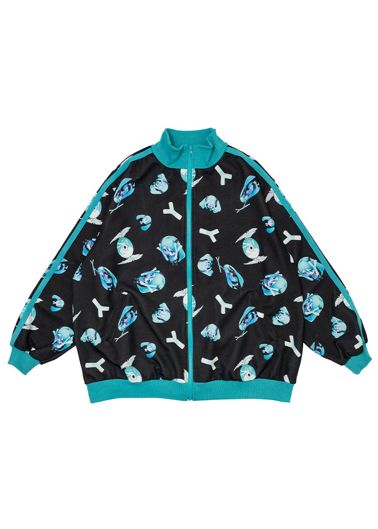 Hatsune Miku Forever Black Mint Jersey Oversized Jacket