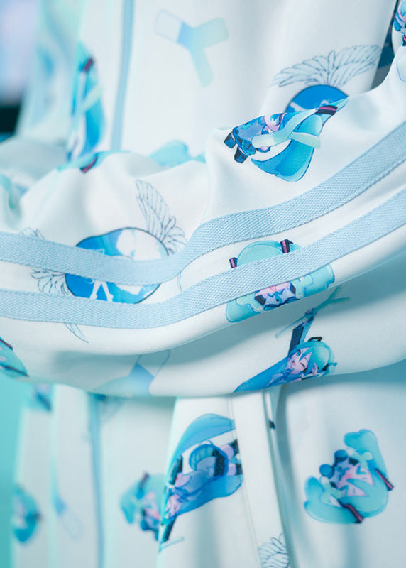 Hatsune Miku Forever White Blue Jersey Oversized Jacket
