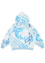 Hatsune Miku Forever Light Blue Oversized Hoodie