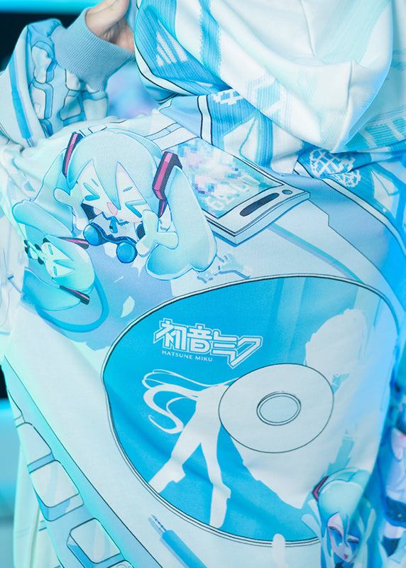 Hatsune Miku Forever Light Blue Oversized Hoodie