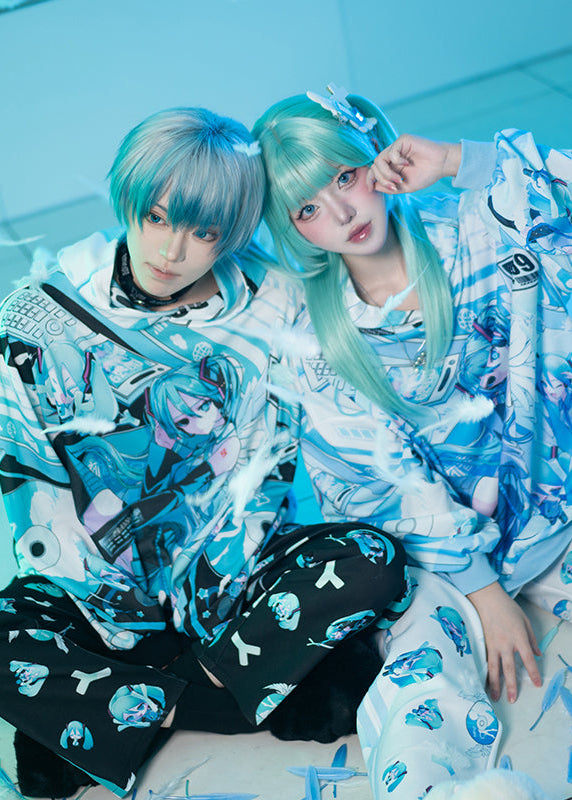 Hatsune Miku Forever Light Blue Oversized Hoodie