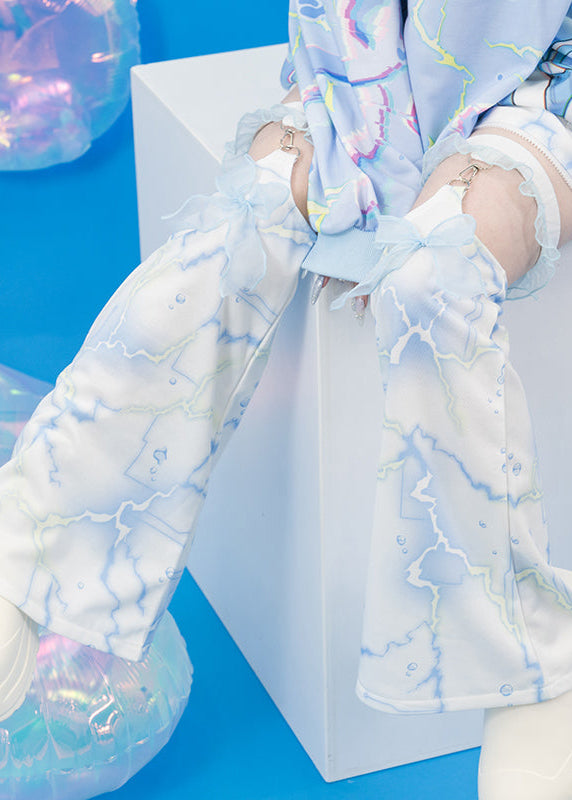 Cyber Jellyfish White Leg Warmer