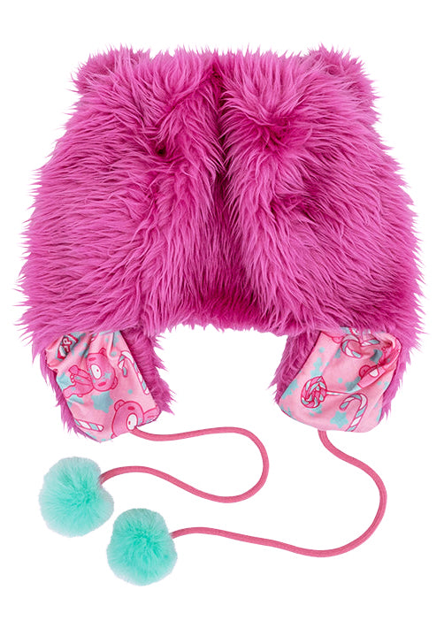 Gloomy Bear x Sophie Powers Candy Pink Faux Fur Hat