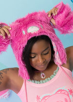 Gloomy Bear x Sophie Powers Candy Pink Faux Fur Hat