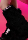 Gloomy Bear x Sophie Powers Cake Black Faux Fur Leg Warmer