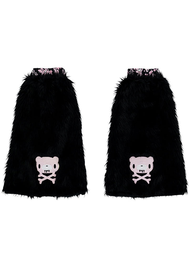 ACDC Rag x Gloomy Bear x Sophie Powers Cake Black Faux Fur Leg Warmer ...