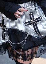 W Cross Gothic Punk Skirt