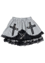W Cross Gothic Punk Skirt