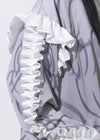 Nightmare Studded Bunny Ruffle Grey Oversized Jacket