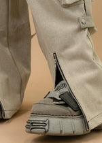 Gedraji Cryptid Corpse Beige Cargo Pants