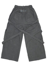 Gedraji Cryptid Corpse Dark Grey Cargo Pants