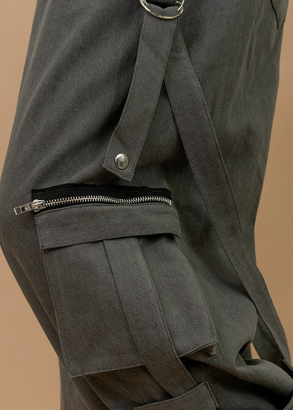 Gedraji Cryptid Corpse Dark Grey Cargo Pants