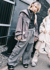Gedraji Cryptid Corpse Dark Grey Cargo Pants
