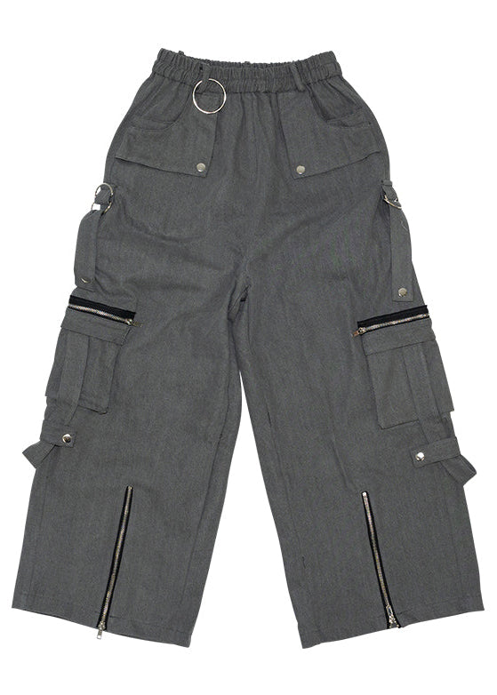 Gedraji Cryptid Corpse Dark Grey Cargo Pants
