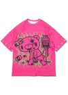 Gloomy Bear Vivid Gloomy Ring Pink Oversized Tee