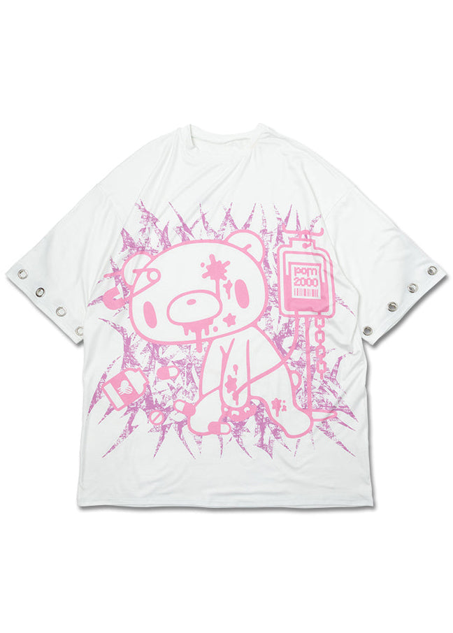 Gloomy Bear Pastel Gloomy Ring White Oversized Tee