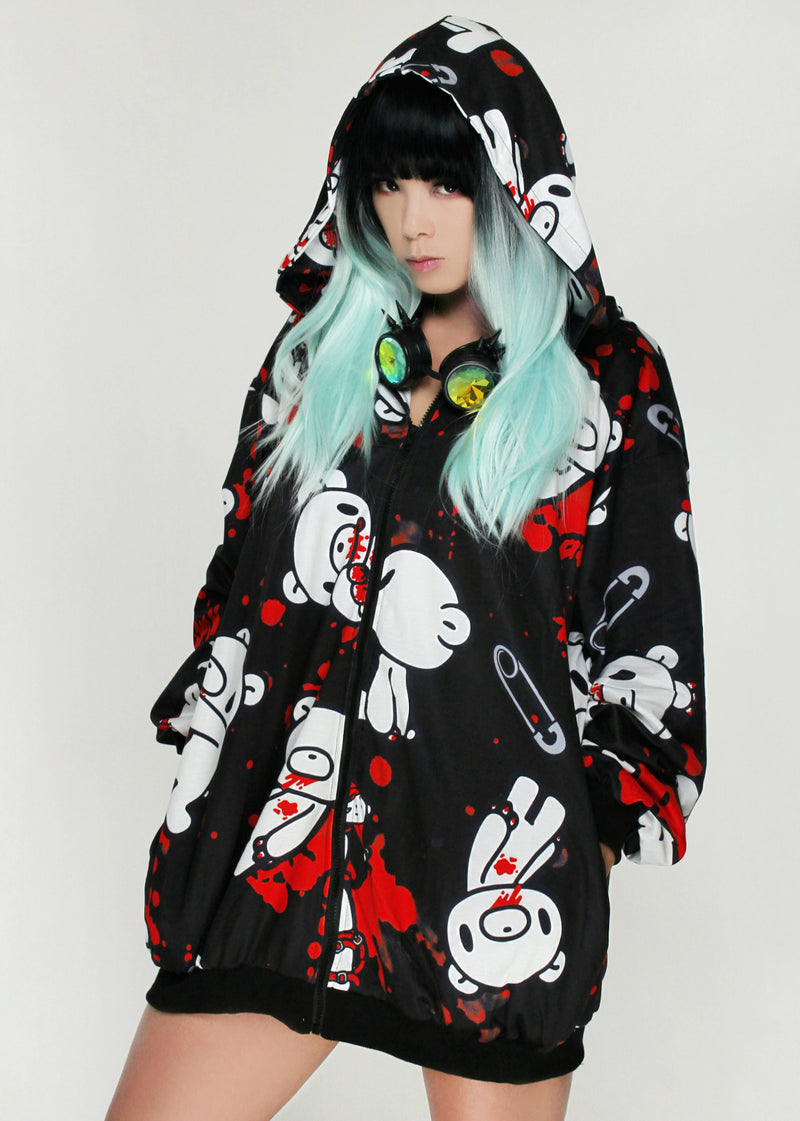 ACDC Rag X Gloomy Bear Dark Gloomy Oversized Zip Up Hoodie JR-GZP-02 ...