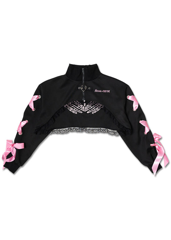 ☆RAIVE☆NO COLLAR BUCKLE MIDI JACKET Unisex Metallic Bomber Jacket | Balera™