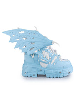 BLUE APPLE Dragon Wing Blue Platform Sneakers