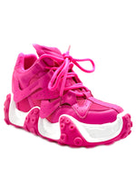 CARAMBOLA 02 Magenta Matrix Pink Platform Sneakers