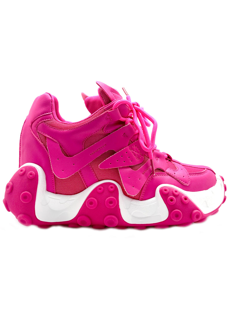 Anthony Wang CARAMBOLA 02 Magenta Matrix Pink Platform Sneakers | LASR LA Style Rush Anthony Wang CARAMBOLA 02 Magenta Matrix Pink Platform Sneakers | LASR LA Style Rush
