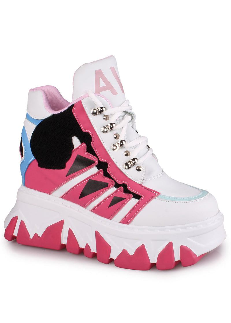 CYBER ANGEL Mech Pink Platform Sneakers