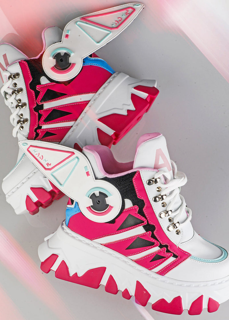 CYBER ANGEL Mech Pink Platform Sneakers