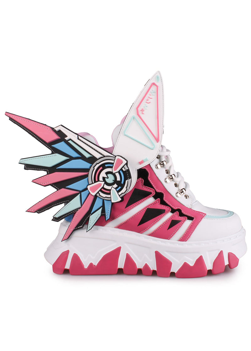 CYBER ANGEL Mech Pink Platform Sneakers