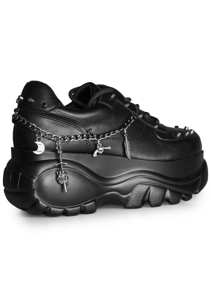 Anthony Wang DYNAMITE Bass Stomp Black Platform Sneakers | LASR