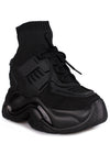 JUPITER 08 Kairo-X Black Platform Sneakers
