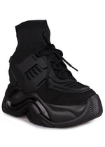 JUPITER 08 Kairo-X Black Platform Sneakers