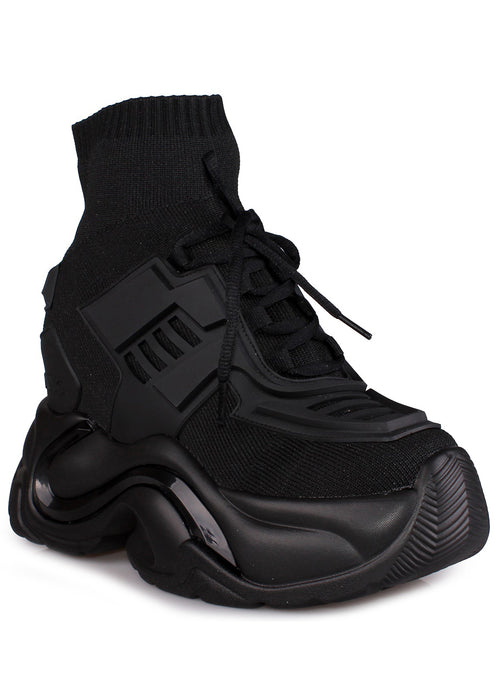 JUPITER 08 Kairo-X Black Platform Sneakers