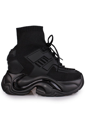 Anthony Wang JUPITER 08 Kairo-X Black Platform Sneakers | LASR