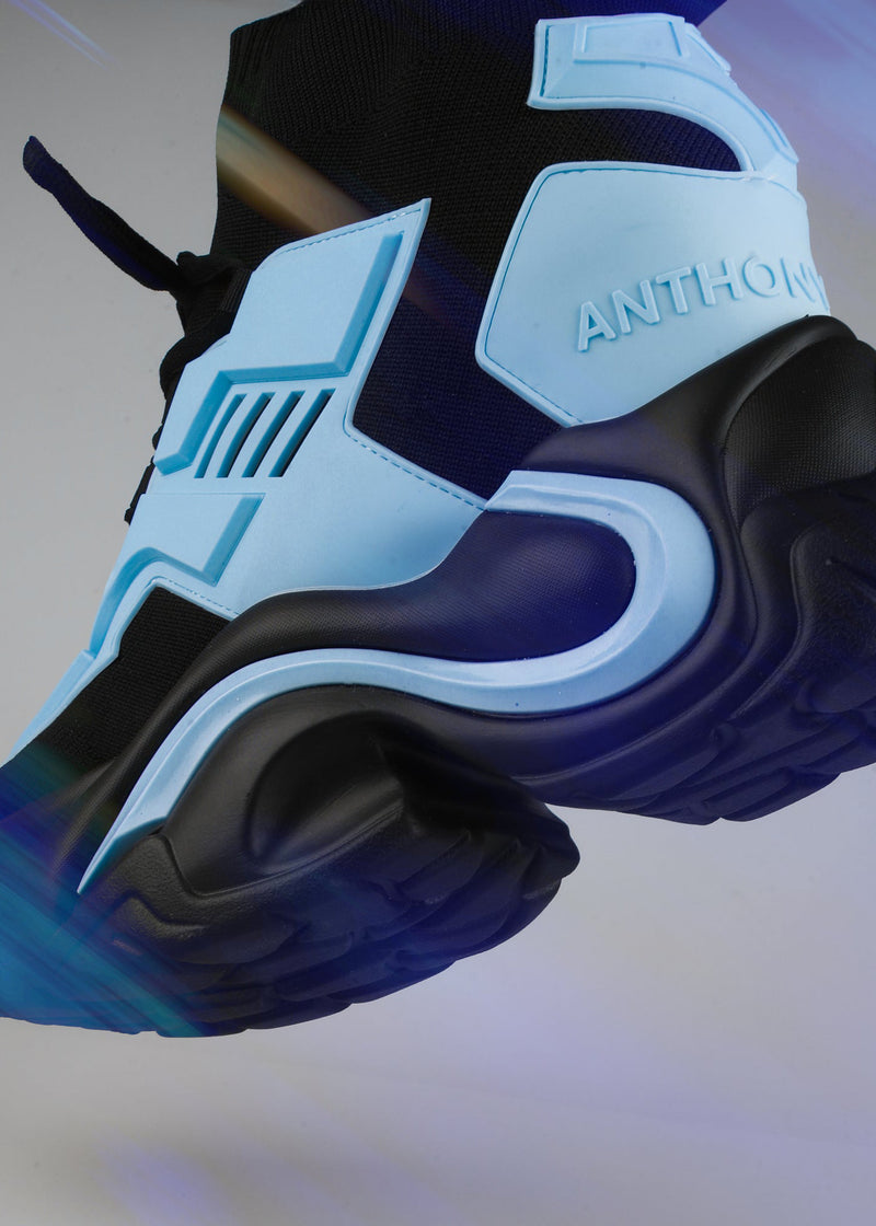 JUPITER 08 Neko Synth Blue Platform Sneakers