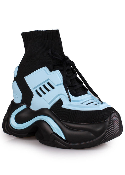 JUPITER 08 Neko Synth Blue Platform Sneakers