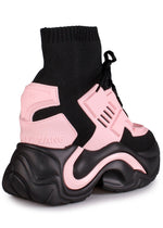 JUPITER 08 Pixel Circuit Pink Platform Sneakers