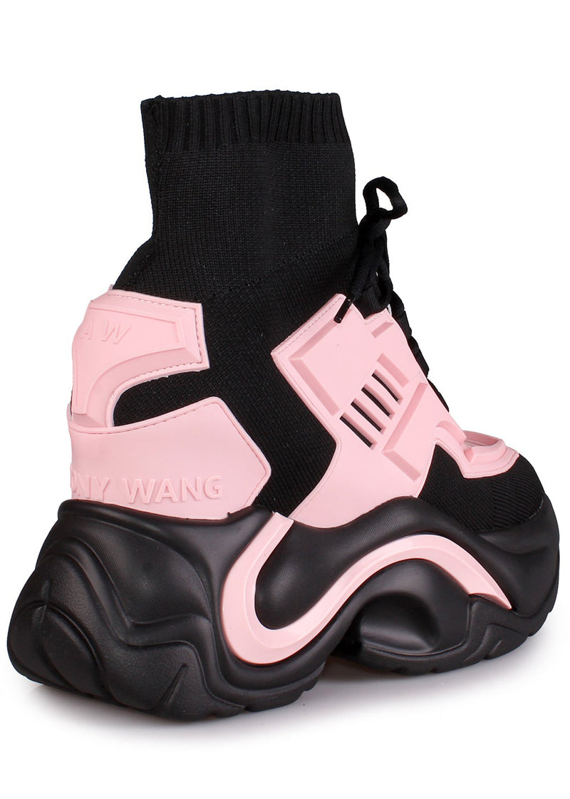 JUPITER 08 Pixel Circuit Pink Platform Sneakers