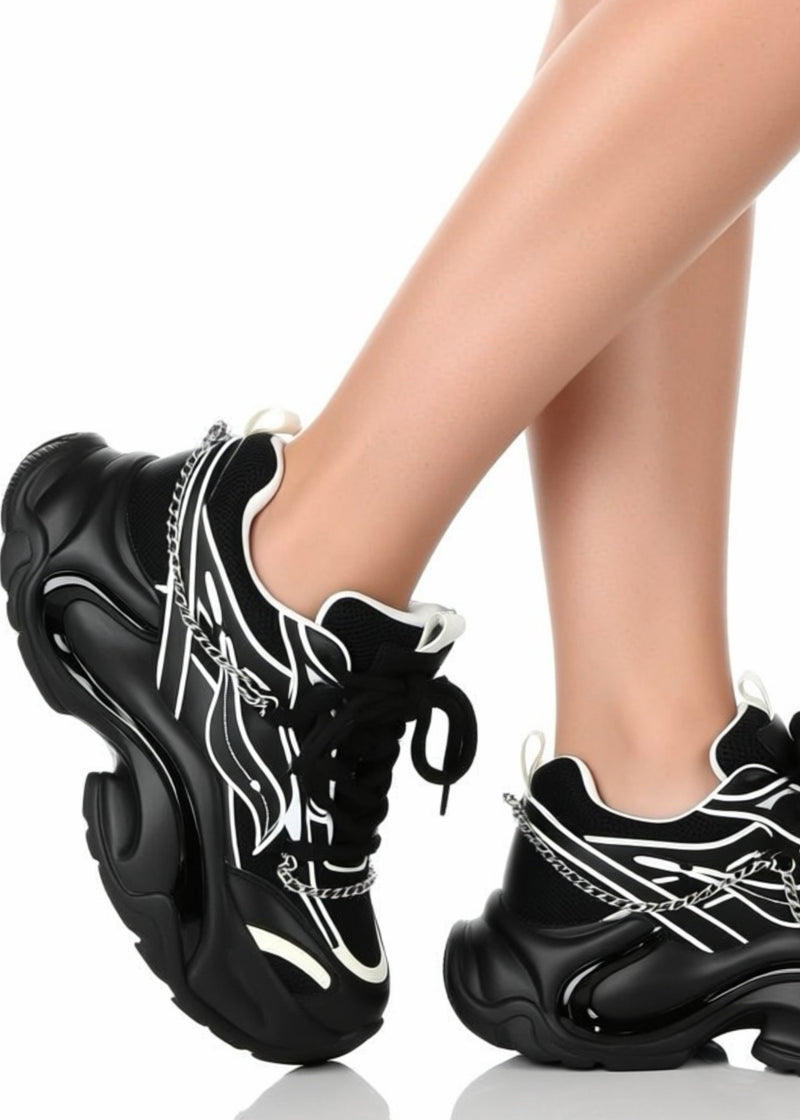 Anthony Wang JUPITER 10 Lightline Black Platform Sneakers | LASR