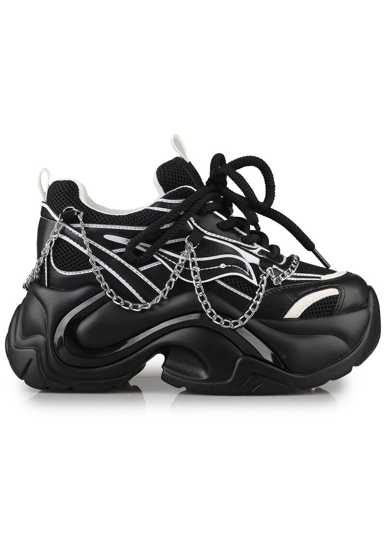 Anthony Wang JUPITER 10 Lightline Black Platform Sneakers | LASR