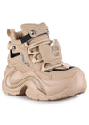 JUPITER 04 Dust Byte Beige Platform Sneakers