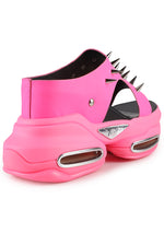 NINJA FRUIT 01 Rebel Riot Spike Pink Platform Sandals