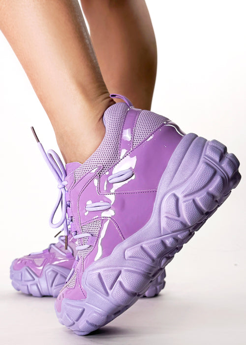 PERSIMMON 01 Purple Pulse Lilac Platform Sneakers