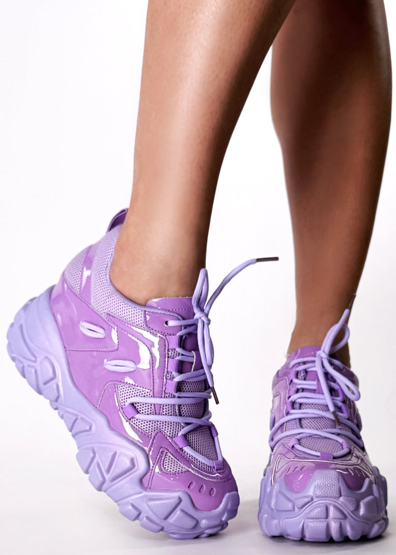 PERSIMMON 01 Purple Pulse Lilac Platform Sneakers