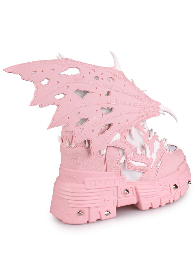 PINK APPLE Dragon Wing Pink Platform Sneakers
