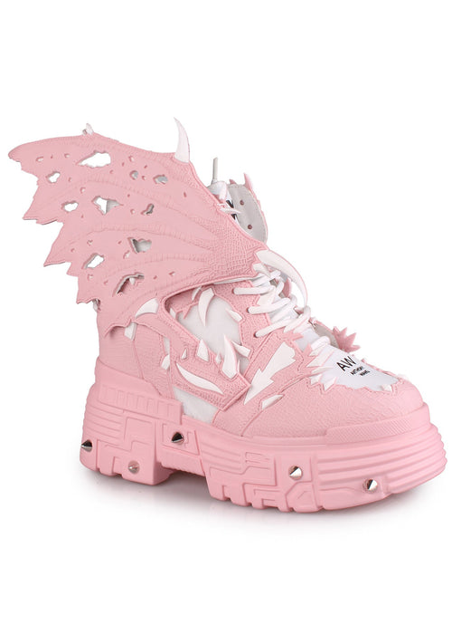 PINK APPLE Dragon Wing Pink Platform Sneakers