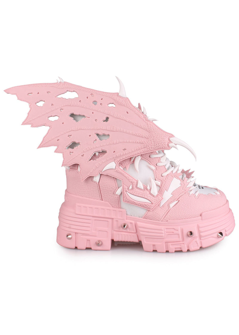PINK APPLE Dragon Wing Pink Platform Sneakers