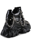 POMEGRANATE 01 Dangerous Game Black Platform Sneakers