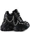 POMEGRANATE 01 Dangerous Game Black Platform Sneakers