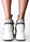 QUINCE 02 Cyber Storm White Platform Sneakers